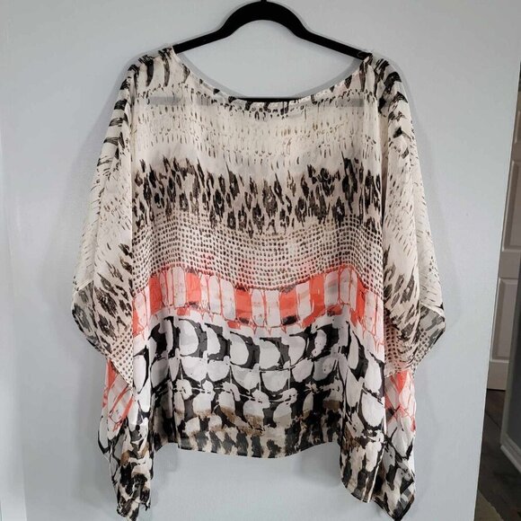 Addition Elle sheer bat wing blouse EUC - Picture 2 of 9